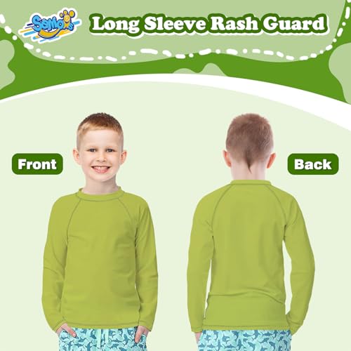 Image of Boys' Rash Guard Long Sleeve UPF 50 Sun Shirts for Toddler Kids Youth Water Swimming Rashguard