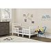 Dream On Me Emma 3-in-1 Convertible Wooden Toddler Bed in White, Baby Safety Alliance Certified, Low-to-Floor Design, Solid Pinewood with Safety Rails