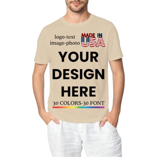 Custom T-Shirts for Men Women - Design Your Copy Gift Light Yellow 3X-Large