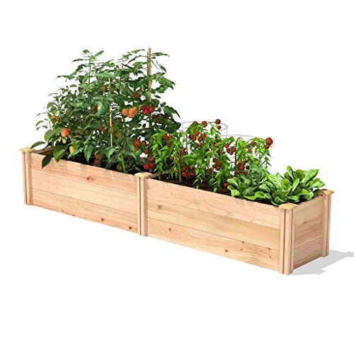 16 In X 96 In Sturdy Farm House Narrow Cedar Wood Raised Garden Bed - Made In Usa #TOP3