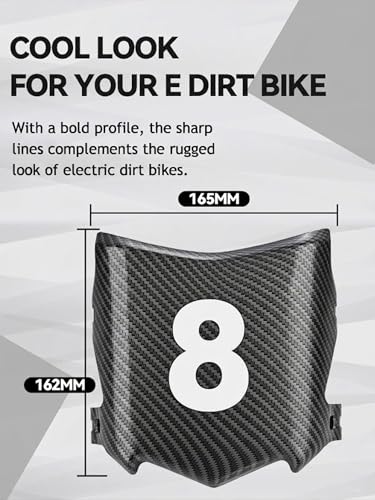 Image of JFG RACING Electric Dirt Bike Universal Number Plate-Carbon Fiber Pattern | flat decal face,front splash plate,for Surron LBX,for Tutti Soleil 01,for Yozma in 10,for Talaria MX3 /4 /5 Pro,for E Ride Pro