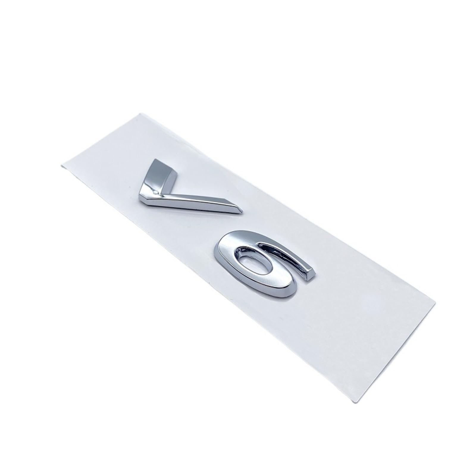 Letter Emblem Chrome Glossy Black ABS 3.0 5.0 V6 V8 20T 25T 30T 35T Fit for Jaguar XJ F-Type F-PACE E-PACE Badge Trunk Logo(Silver V6 2pcs)