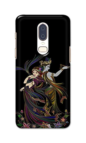 Image of Lord Radha and Krishna Hard Back Case Cover for OnePlus 6 Back Cover -(J5) VNS2223