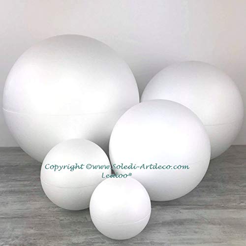 Grandes boules polystyrène séparables et légères pour décors à peindre
