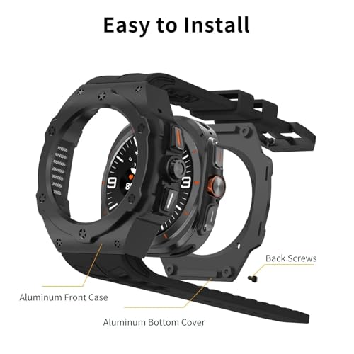 Kit boîtier acier inoxydable Ultra 47mm avec bracelet caoutchouc