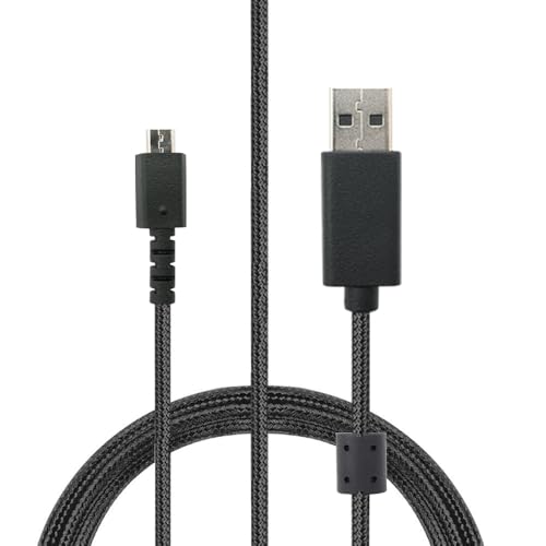 NoirVogel USB Charging Cable (6 feet), Braided Nylon, Replacement for Logitech G502 Lightspeed Wireless Gaming Mouse / G915 RGB TKL Wireless Keyboard, USB to Micro
