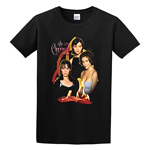 GOLDROAST Charmed Three Unisex 100% Cotton Short-Sleeve T-Shirts Black L
