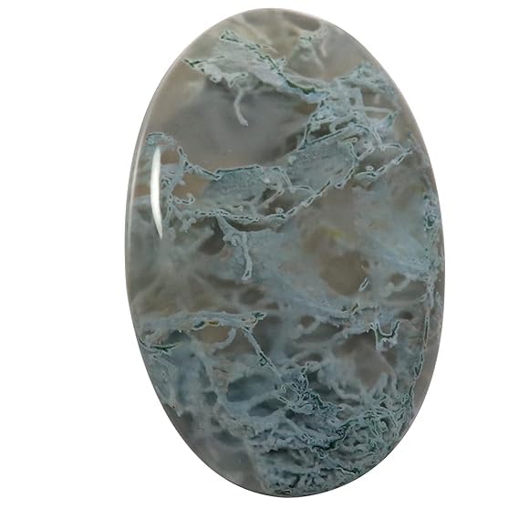 Agate mousse contre le stress pierre de guérison naturelle ovale 41,45 ct B09