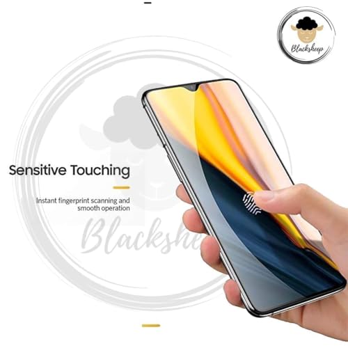 Image of BLACKSHEEP Military-Grade Full Glue Tempered Glass Screen Protector for Oppo Reno 15 5G Edge-To-Edge Protector Full Screen Coverage With Easy Installation Kit, Black (Pack of 1) (Oppo Reno 15 5G)