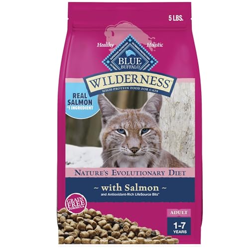Blue Buffalo Wilderness Natural Adult Dry Cat Food, High-Protein and