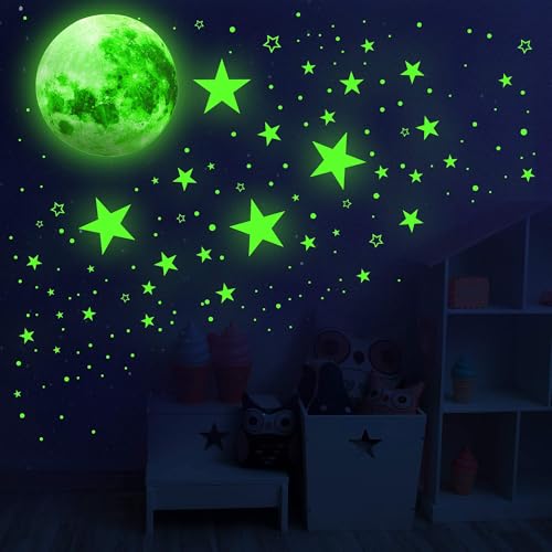1086 Piezas Estrellas y Luna que Brillan en la Oscuridad miniatura 3