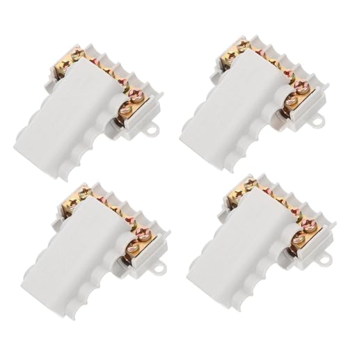 Bornier de distribution à vis double rangée 4pcs en laiton 80A pour armoire électrique