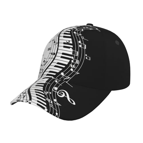 ROSIHODE Musical Music Notes Baseball Cap for Men Women Adjustable Trucker Hat for Running Sports Hiking Beach
