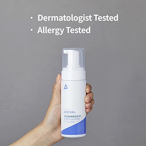 Aestura Atobarrier365 Bubble Cleanser With Mild Acidic Ph Formula, Pump To Foam Touchless Type Face Wash, Fragrance Free, Soap Free, Hypoallergenic, 5.07 Fl Oz. #TOP2