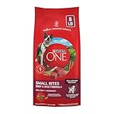 Purina ONE Small Bites Beef and Rice Formula Small High Protein Dry Dog Food Natural With Added Vitamins, Minerals and Nutrients - 8 lb. Bag