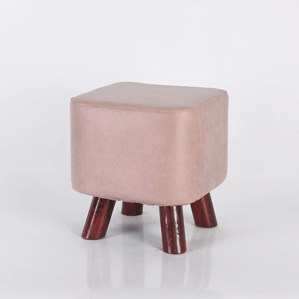 Rectangle Shoe Changing Stool Artificial Leather Stool for Changing Shoes Modern Small Foot Stool Solid Color Resting Footstool Luxurious Foot Stool for Living Room Office Desk-N L28xw28xh28cm