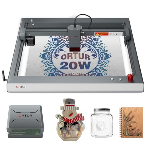 Ortur Laser Master 3 20000mW with Air Assist Laser Engraving Machine, Support APP Control Laser Engraver, Higher Power Laser Cutter for Wood Leather, Black Acrylic & Metal Engraver, Class 4