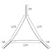 Ollieroo Shade Sail UV Block Fabric Patio Outdoor Canopy Sun Shelter with 5ft PE Ropes and Steel D-Rings 12x12x12ft Triangle Sand