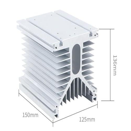 Dissipateur thermique SSR 400A en aluminium pour relais industriel DA