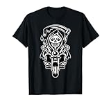 Faucheuse, faucheuse mignonne, moquette, motard, fantôme, crâne, effrayant, Halloween