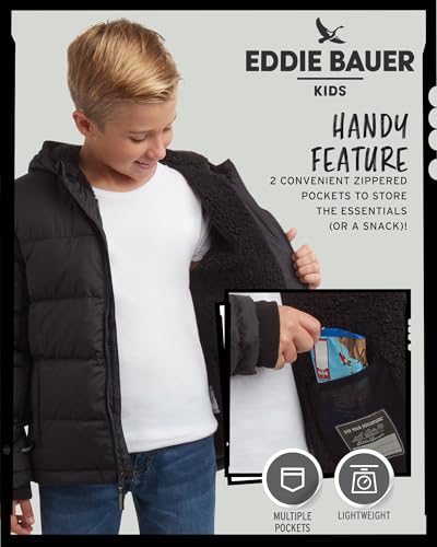 Eddie Bauer Boys' Winter Jacket - Heavyweight Quilted Down Jacket - Insulated Hooded Outerwear Coat for Boys (5-16) - Image 5