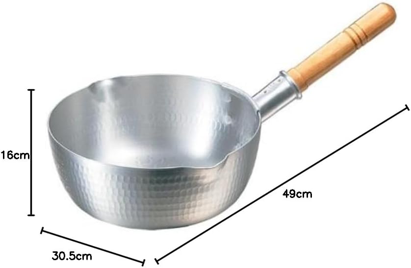 ナカオ アルミ打出 雪平鍋(目盛付)27cm 両口