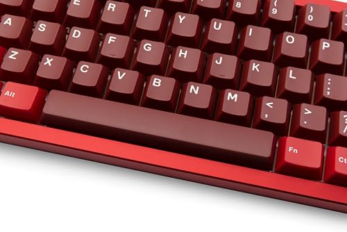 Image of KEEBMONKEY WOBKEY Zen 65 65% Quick Release Wireless Mechanical Keyboard with RGB, CNC Aluminum Case, Hot-Swappable, VIA Support, BT /2.4G /USB-C Gaming Keyboard for Mac /Windows (Ultra Red)