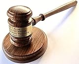 Gavel Engraved with Round Block - Solid Walnut - Made in USA