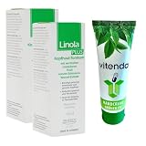 vitenda Set: tonico per cuoio capelluto, cura intensiva per cuoio capelluto irritato e prurito, con linolela Plus, 2 x 100 ml, con crema mani vitenda