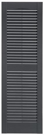 Premier Louver Exterior Decorative Shutter, Dark Gray - 15 x 47 in.