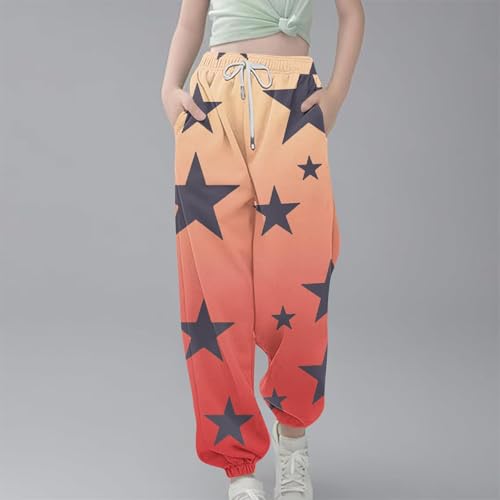Sweatpants for Girls High Waist Baggy Joggers Drawstring Elastic Fashion Teen Clothes with Pockets2