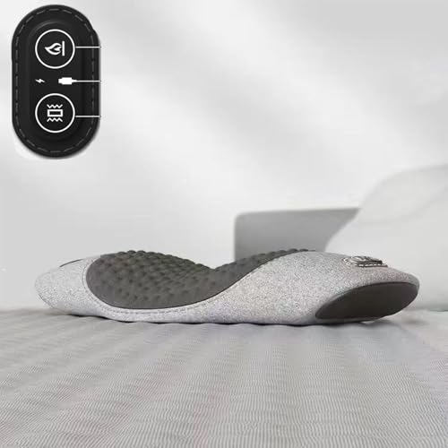 SUNCN 腰マッサージャー マッサージ器 腰痛 クッション温め 加温効果腰枕 腰痛改善 グッズ 就寝用腰楽安眠 低反発 体圧分散 高さ調節可能 カバー洗える 父の日 母の日 記念日 誕生日プレゼント お祝い 男女兼用 (White,590*308*79