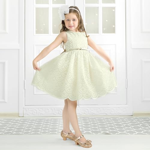 Image of PANDNAINJIA Girls Dress Shoes Toddler Heels Mary Jane Pumps