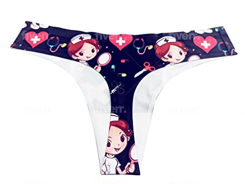 The Crafty Owl 3D Print Briefs Underwear For Women Nurse Cats(Colorful Nurse, Medium) Multicolor #TOP1