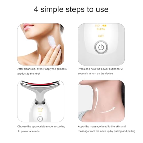 Face and Neck Massager，Multifunctional Facial Skin Care Tools,7 Color Led Face and Neck Beauty Device for Home Use - Thumbnail 6