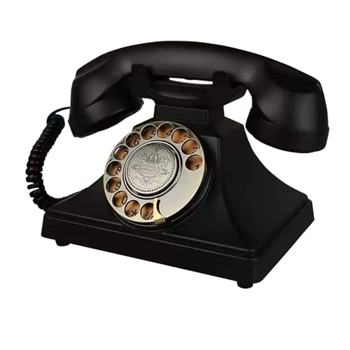 Téléphone filaire vintage des années 1930 pour salon et bureau ancien