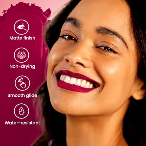 Image of Swiss Beauty Pure Matte Creamy Lipstick | Non-drying, Highly pigmented Lipstick | Shade- Smoking Red, 3.8gm|