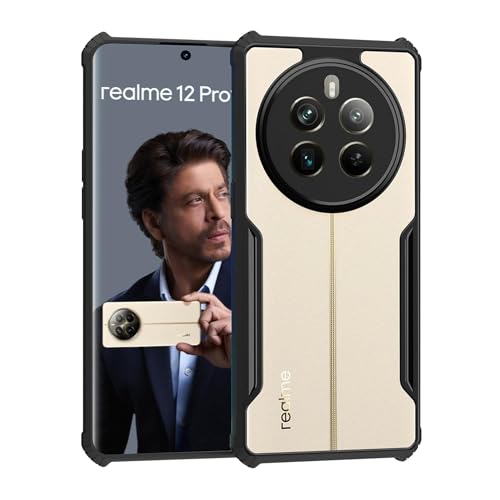 Amazon Brand Solimo Shockproof Clear Back Cover for Realme 12 Pro 5G / Realme 12 Pro Plus 5G | 360 Degree Protection | Realme 12 Pro/Realme 12 Pro Plus Back Cover Case (PC & TPU, Black Bumper) (B0CY9FYT1X) Amazon Price History, Amazon Price Tracker