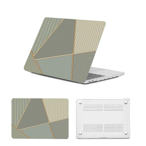 HLAAJJX Etui kompatybilne z MacBook Pro 13" (2008-2012) CD-ROM model A1278, ultracienkie, lekkie, twarde etui ochronne, zielone w kratkę