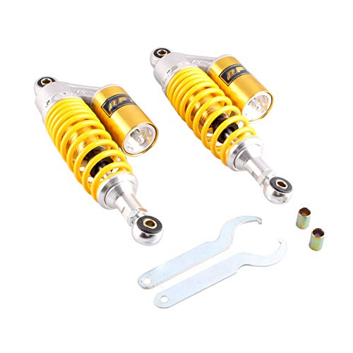 Gzyf 11" 280Mm A Pair Rear Adjustable Air Shock Absorbers Eye To Eye 50-110Cc Yellow #TOP16