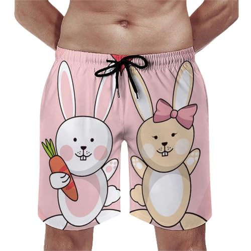Short de bain homme lapin de dessin animé pour la plage