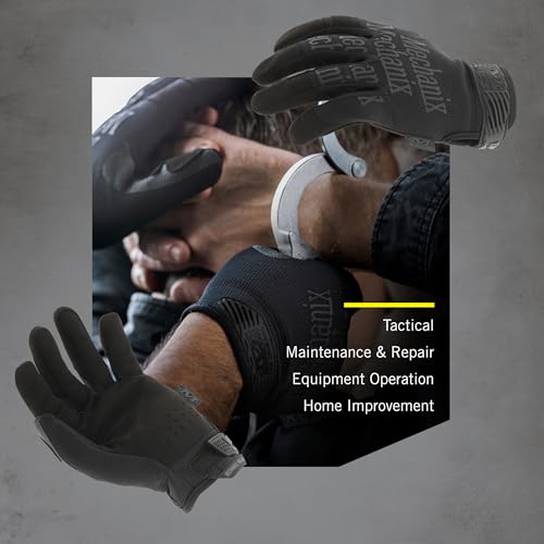 Mechanix Wear Original Tactical Glove - High Performance Anti-Slip Grip Safety Gloves - Impact Resistant & Touchscreen Capable - Small - Covert Black