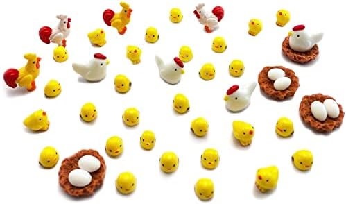 Amazon: DoTebpa 44 Pcs Miniature Family Chicken, Cock, Hen, Egg