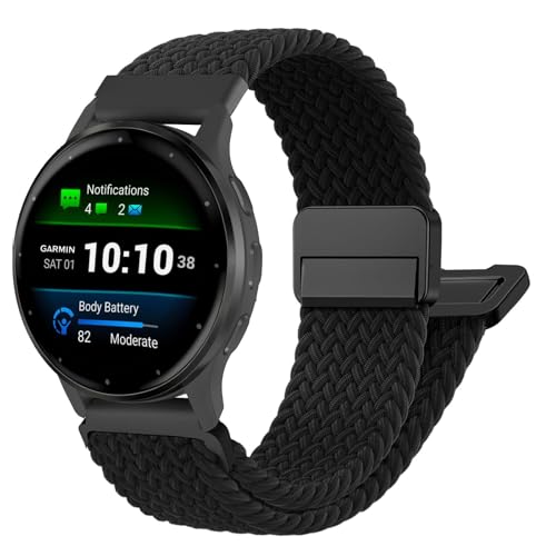 ViCRiOR CґgiCoh Garmin Venu 3S/Venu 2S/Vivoactive 4S/Vivomove 3S/Forerunner 255S/Forerunner 265SɑΉ 18mm NCbN[XXgb`Xgbv 