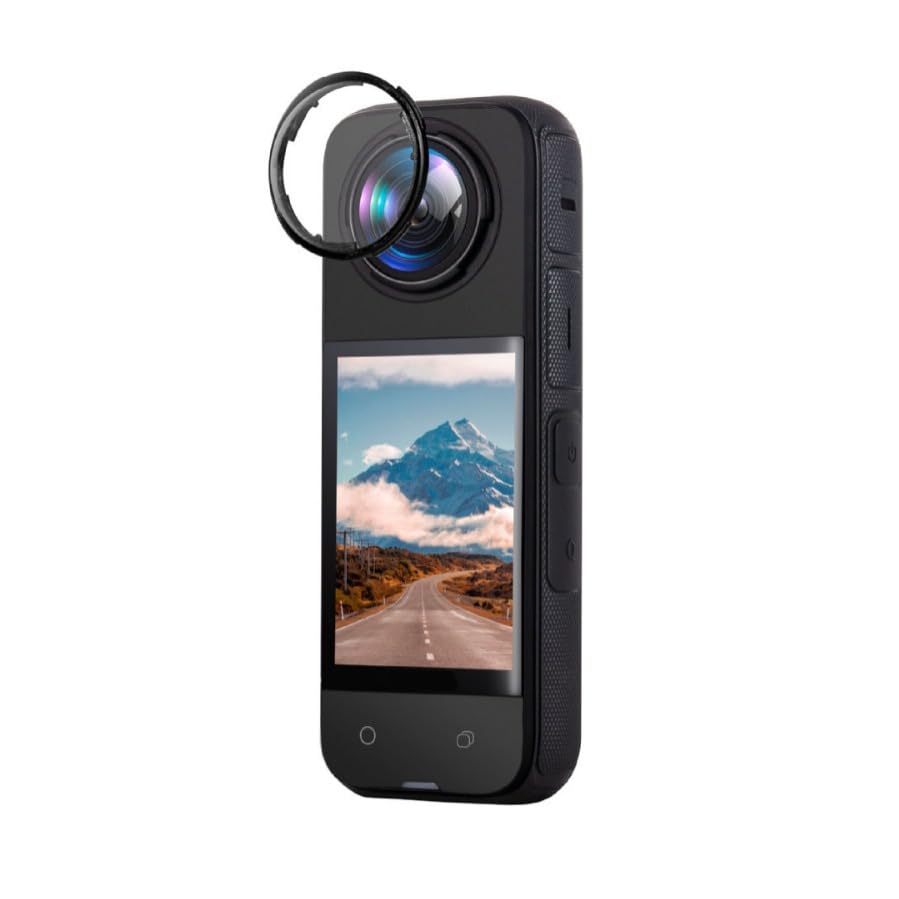 Generic Lens Protective Cover Lens Cap for Insta360 X4 Sports Camera Waterproof Anti-Scratch Lens Guard Rotating Optical Tempered Glass Protective Mirror/PC Protective Mirror Accessories (PC)