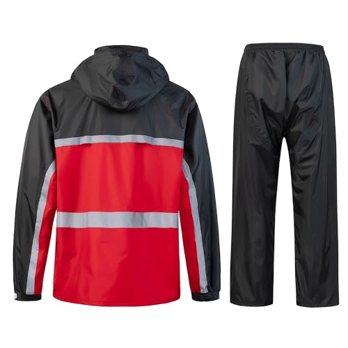Traje de agua impermeable completo y reflectante que aísla de la lluvia intensa 2