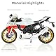 Risopen 1:12 Motorrad Modell kompatibel für Yamaha YZF-R1M 1000R Legierung Diecast Motorrad Modell Spielzeug Mini Moto Geschenk (weiß)
