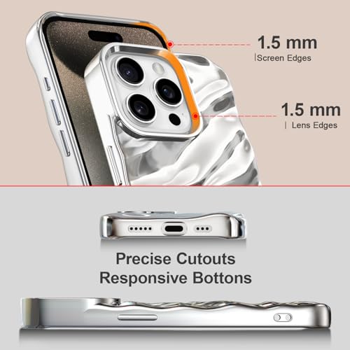 Coque silicone souple iPhone 12 antichoc design vagues - 3