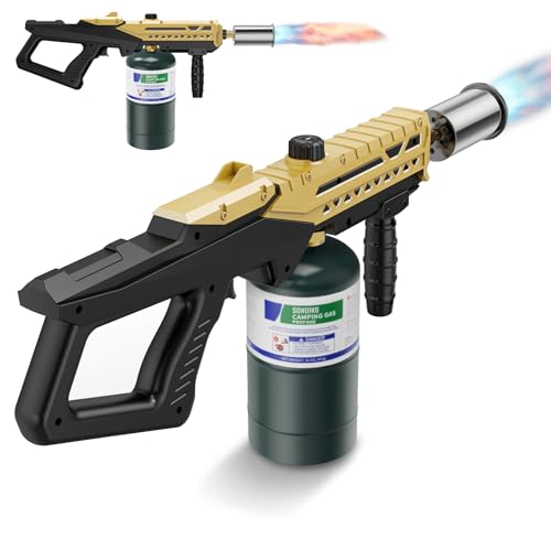 Image of Sondiko Powerful Propane Torch Gun, Big Flamethrower, Gold & Black