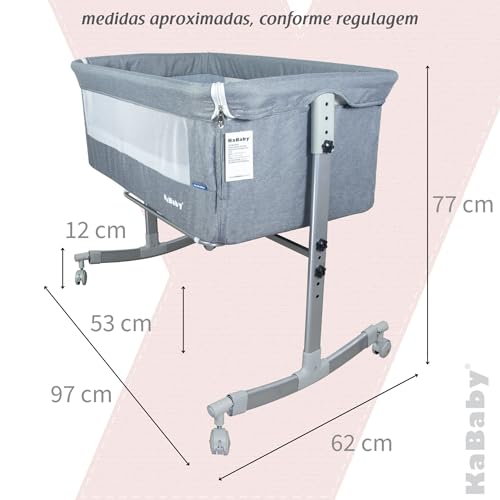 Berço Moisés Co-bed Cinza Kababy